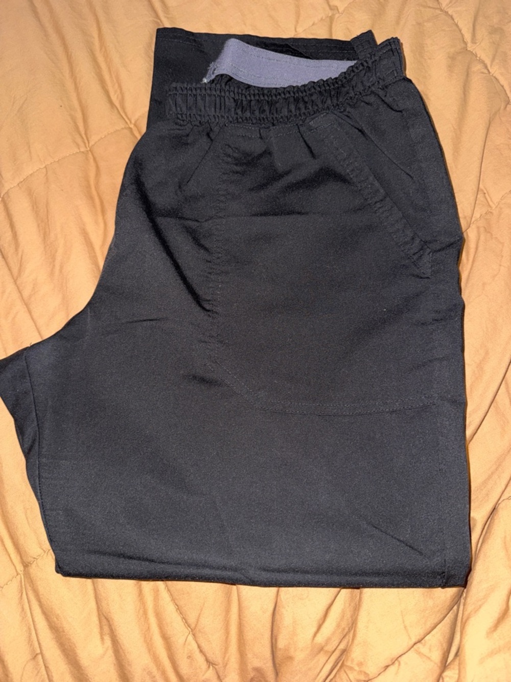 Women's Black Elastic-Waist Joggers